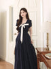 Daisy Princess Color-Block Lace Patchwork Dress 5m Sweep