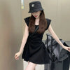 Plus Size Women's Summer Elegant Design Sleeveless Dress