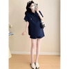 Plus Size Women's Summer Casual Short-Sleeve Relaxed Fit Two-Piece Set Fits 331 lb