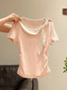 Plus Size Women's Summer Casual Bow Short-Sleeve T-Shirt Fits 331 lb