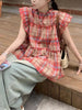 Plus Size Women's Summer New-Style Sleeveless Relaxed Fit Shirt Fits 331 lb