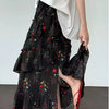 Women's Elegant Floral Pleated Skirt