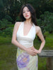 Jin Zhan Chao Lu Dress Oriental Aesthetic Retro New Chinese Style Halter Neck Sheath