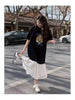 Plus Size Women's Summer New-Style Lace Patchwork Short-Sleeve Relaxed Fit Dress Fits 331 lb