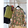 Plus Size Women's Summer New-Style Casual Floral Short-Sleeve Relaxed Fit Shirt Fits 99-331 lb