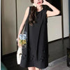 Plus Size Women's Summer French-Style New-Style Sleeveless Dress Fits 331 lb