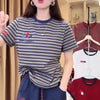 Plus Size Women's Summer New-Style Design Embroidered Short-Sleeve T-Shirt Fits 331 lb