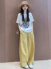 Plus Size Summer New-Style Casual Short-Sleeve Relaxed Fit Two-Piece Set Fits 331 lb