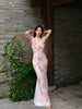 Spring Butterfly Resting on Clouds Skirt. Exquisitely Detailed New Chinese Style Hem Ruffle Mermaid Waist-cinching Slim-fit Dress