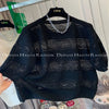 Plus Size Women's Summer Casual Knitted Short-Sleeve Relaxed Fit Sweater Fits 331 lb
