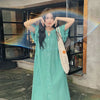 Plus Size Women's Summer French-Style New-Style Vintage Puff-Sleeve Relaxed Fit Dress Fits 331 lb