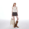 Bow Detail Lace Camisole Top Slim Fit Spaghetti Strap Basewear for Spring and Summer