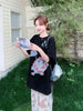 Plus Size Women's New-Style Lace Embroidered Printed Relaxed Fit Two-Piece Set