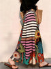 Plus Size Women's Summer Elegant Printed Skirt Fits 331 lb