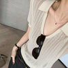 Plus Size Women's Summer Knitted Relaxed Fit Sweater Fits 331 lb