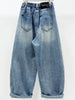 Plus Size Women's Summer Vintage Casual Denim Relaxed Fit Pants