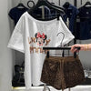 Plus Size Women's Summer Printed Short-Sleeve Relaxed Fit Two-Piece Set Fits 331 lb