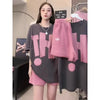 Plus Size Women's Summer Fashionable Casual Relaxed Fit Two-Piece Set Fits 331 lb