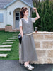 Plus Size Women's Summer Casual Design Short-Sleeve Two-Piece Set Fits 265 lb