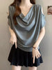 Plus Size Women's Summer Design Short-Sleeve Relaxed Fit T-Shirt Fits 265 lb