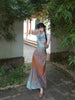 Sunset Glow Skirt Chinese-Style Gentle Rosy Cloud Gradient Pleated Sleeveless Draping Collar Tie-Dye Dress