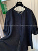 Plus Size Women's Summer French-Style New-Style Design Puff-Sleeve Relaxed Fit Shirt Fits 331 lb