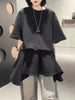 Plus Size Summer Fashionable New-Style Casual Patchwork Short-Sleeve Relaxed Fit T-Shirt Fits 331 lb