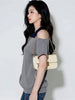 Plus Size Women's Summer Casual Knitted Short-Sleeve Relaxed Fit Sweater Fits 88-331 lb