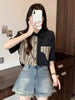 Plus Size Women's Summer New-Style Short-Sleeve Relaxed Fit Shirt Fits 331 lb