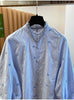 Plus Size Fashionable New-Style Embroidered Long-Sleeve Shirt Fits 331 lb