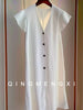 Plus Size Women's Elegant Short-Sleeve Relaxed Fit Dress Fits 331 lb