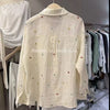 Plus Size Fashionable Casual Embroidered Shirt Fits 331 lb