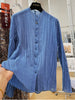Plus Size Women's Summer New-Style Vintage Pleated Long-Sleeve Relaxed Fit Shirt Fits 99-331 lb