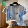 Plus Size Women's Spring Summer New-Style Embroidered Short-Sleeve Relaxed Fit T-Shirt Fits 331 lb