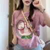 Plus Size Women's Summer Design Printed Short-Sleeve Relaxed Fit T-Shirt Fits 265 lb