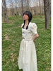 Chinese Style Set with Frog Buttons New Texture White Elegant Retro Dress Not Restocked After Sold Out