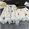 Plus Size Women's Summer Fashionable Casual Printed Long-Sleeve Two-Piece Set