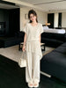 Plus Size Women's Summer New-Style Casual Relaxed Fit Two-Piece Set Fits 331 lb