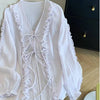 Plus Size Women's Summer New-Style Design Chiffon Puff-Sleeve Relaxed Fit Blouse Fits 331 lb