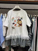 Plus Size Women's Summer Fashionable New-Style Patchwork Printed Short-Sleeve Relaxed Fit T-Shirt Fits 331 lb