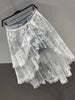 Plus Size Women's Summer Fashionable New-Style Lace Patchwork Denim Skirt Fits 331 lb