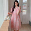 Plus Size Summer New-Style Floral Short-Sleeve Relaxed Fit Dress Fits 331 lb