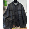Plus Size Women's New-Style Pleated Chiffon Shirt Fits 331 lb