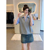Plus Size Women's Summer New-Style Patchwork Short-Sleeve Relaxed Fit T-Shirt Fits 331 lb