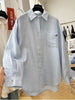 Plus Size Women's Casual Embroidered Long-Sleeve Relaxed Fit Shirt Fits 331 lb