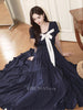 Daisy Princess Color-Block Lace Patchwork Dress 5m Sweep