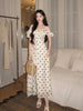Retro Starlet Chic One-Shoulder Polka Dot Summer Dress