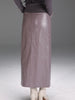 Porcelain Beauty High-Waist Eco-Leather Pencil Skirt
