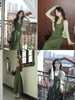 Scarlett Double Collar Waist-Tie Suit Elegant Simple Dress