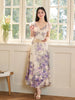 Sexy little woman iris retro charm purple printed dress